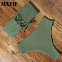 RUUHEE Bandage Bikini Swimwear Women Swimsuit High Waist Bikini Set 2022 Bathing Suit Push Up Maillot De Bain Femme Beachwear