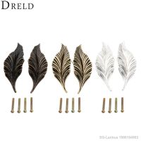 ┇ DRELD 2Pcs Novelty Leaves Furniture Handles Cabinet Knobs and Handles Drawer Wardrobe Door Kitchen Handle Furniture Hardware