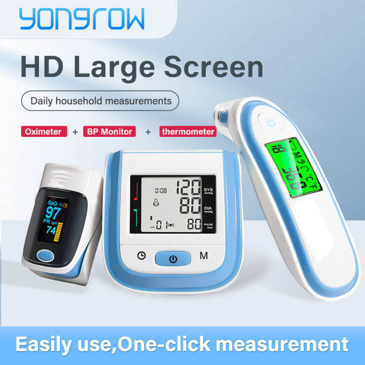 Yongrow 3PCS Pulse Oximeter Finger Original Heart Rate Monitor & Digital Automatic Wrist Blood