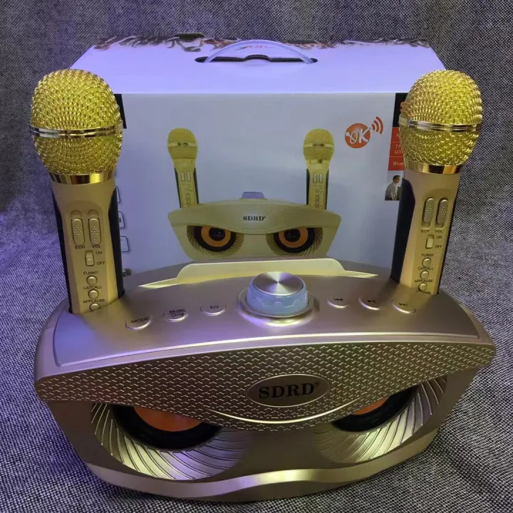 SD306 Dual Microphone Owl Speaker 2 in 1 Portable Bluetooth Speaker