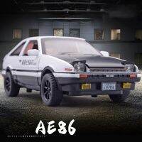 โมเดลรถแข่งอะนิเมะ1:28เริ่มต้นดีโตโยต้า Ae86หุ่นโลหะ Trueno พร้อมไฟและเสียงรถ Diecast คอลเลกชันของเล่นโลหะแบบดึงถอยหลัง