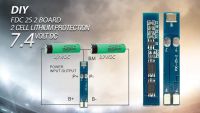 โมดูลป้องกันแบตไฟเกินไฟต่ำลัดวงจร 2 cell 18650 lithium battery pack 2 string protection board 7.4V 8.4V maximum 3A current prevention overcharge and overdischarge