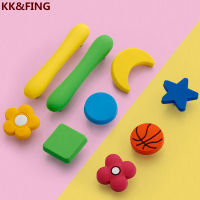 【CW】KK&amp;FING Modern Children Room Rubber Cabinet Knobs and Handles Wardrobe Door Drawer Pulls Cute Star White Cloud Furniture Handle