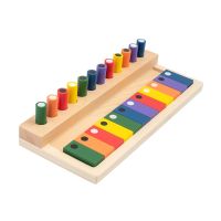 Stack and Sort Board Learning Toys Early Education Puzzle Toys Training Colorful block Toy for Children Toddlers Boys Girls Wooden Toys