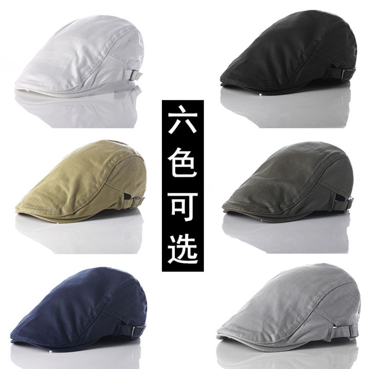 bsy1กลางแจ้งฤดูใบไม้ร่วงและฤดูหนาวของผู้หญิงหมวกแก๊ปผู้ชาย-topi-baret-pelukis-ฤดูร้อนของหมวกผ้าฝ้ายเกาหลี
