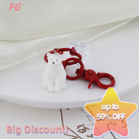 ?【Lowest price】FG จี้รูปหมีขั้วโลกน้ำแข็งรูปการ์ตูนหมีขั้วโลกน่ารักทำมือแนวย้อนยุคทำมืออุปกรณ์เสริมเสน่ห์