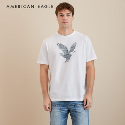 American Eagle Super Soft Logo Graphic T-Shirt เสื้อยืด ผู้ชาย โลโก้ กราฟฟิค (NMTS 017-3107-101)