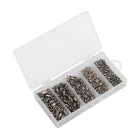 Ball Bearing Swivel Rings Strong Pulling Force Corrosion Resistance 8 Shape Eye Rolling Swivels with Storage Box for Fishing