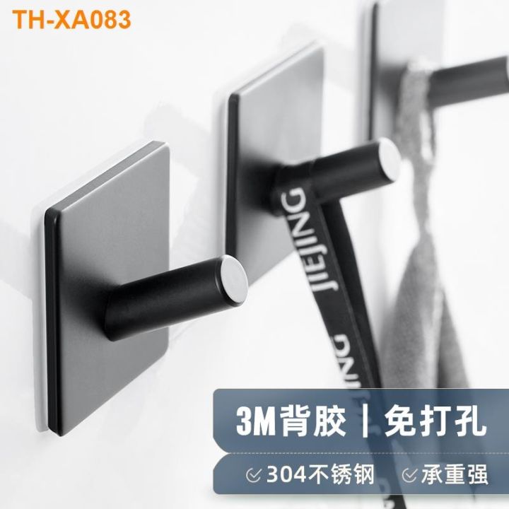 mega-casa-free-punching-link-up-with-strong-adhesive-non-trace-bathroom-towel-hook-black-single-hanging