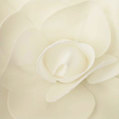 Yurongfx ฉากหลังดอกไม้ประดิษฐ์ลายดอกกุหลาบเครื่องตกแต่งฝาผนัง1ชิ้นทำจากโฟม PE ดอกไม้ขนาดใหญ่ตกแต่งงานปาร์ตี้ของตกแต่งสถานรับเลี้ยงเด็กดอกไม้งานแต่งงาน