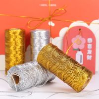 【CW】 1.5MM 100Meters Macrame Cord Rope Diy Crafts Supplies Gold/Silver Jute Wire Sewing Thread Flat