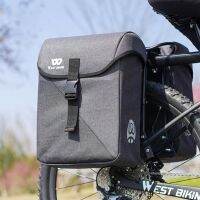 ■♀ Black Grey Durable Useful Bicycle Rear Pannier Nylon Cycling Pannier Bag Double Side for Bicycle