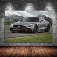 Brabuss Mercedess A M G GT Supercar Posters Canvas Prints Fabric Wall Art Picture Modern Living Room Home Room Decoration