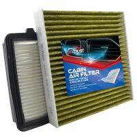 Bi-Trust Combo Set Engine Carbon Cabin Air Filter สำหรับ Honda Insight 2010-2014 L4 1.3L