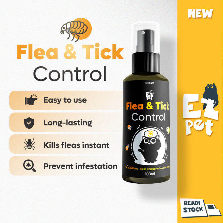 EZPET Pet Flea and Tick Control Spray (100 ml) for Cats and Dogs Kutu