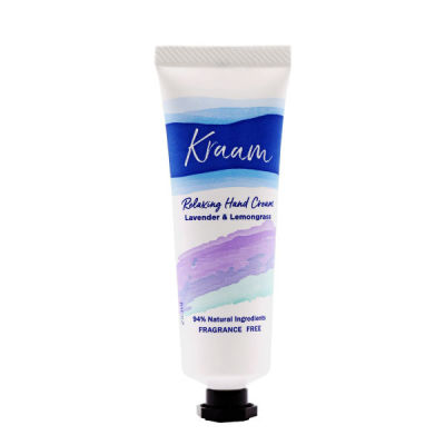 Kraam ครีมทามือ สูตรลาเวนเดอร์และตะไคร้ Relaxing Hand Cream ( Lavender & Lemongrass ) (25 ml)
