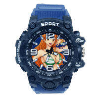 อะนิเมะนามิตัวละครกันน้ำหนึ่งชิ้น Jam Tangan Sport ราคาถูก