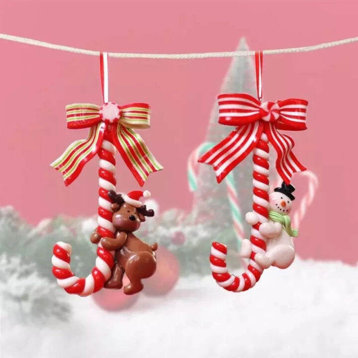 christmas-candy-cane-ornament-santa-claus-snowman-elk-christmas-tree-แขวนจี้ตกแต่งสำหรับตกแต่งบ้านปีใหม่