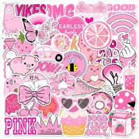 10/30/50PCS Cute Pink VSCO Girl Stickers Aesthetic Skateboard Laptop Luggage Guitar Graffiti Car Sticker Waterproof Decal Toys