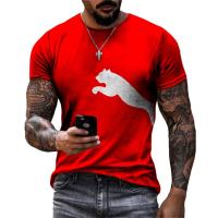 2022 Harajuku Quick-Drying Exquisite T-shirt For Men And Women, Summer New 3D Printed Wolf Pattern Casual Round Neck Shirt