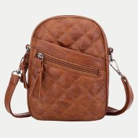 [Baozhihui]วินเทจกระเป๋า Crossbody ขนาดเล็กสำหรับผู้หญิงหนัง PU ไหล่ของ Messenger กระเป๋าโทรศัพท์กระเป๋า B Olsas ซิปปรบกระเป๋าถือ