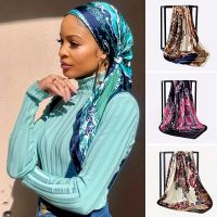 □❅✔ Luxury Brand 90x90cm hijab Silk Large Scarf Women Fashion Belt Pattern Satin Square lady Design Handkerchief Bandanna foulard