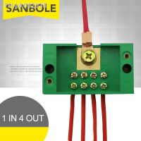 ♕◘ Single Phase One In Four Out Terminal Block Connector Wire Junction Box With Protective Cover Domestic 1-in 4-out