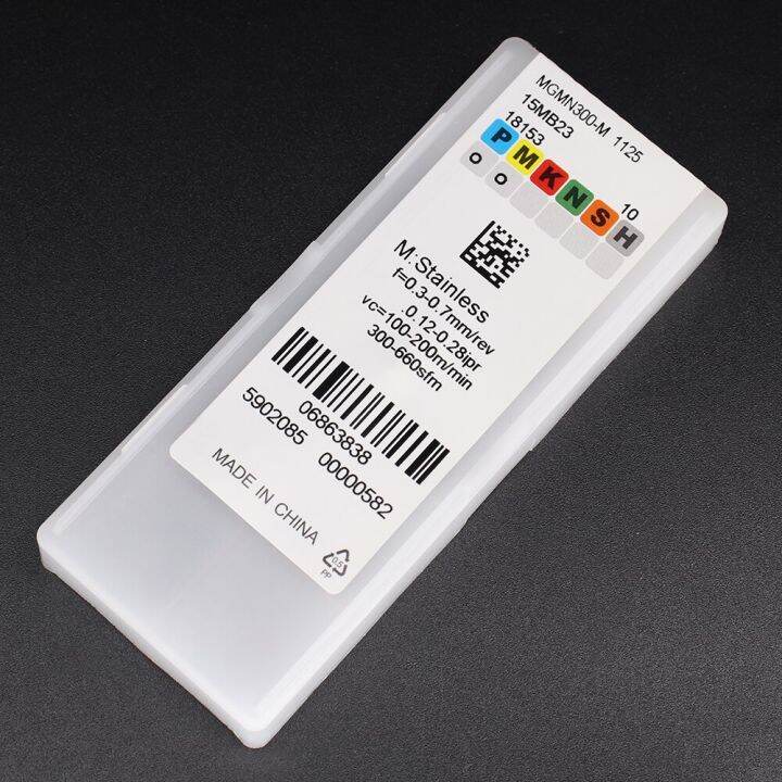 10ชิ้น-mgmn200กรัม1125-mgmn300-mgmn400-mesin-bubut-cnc-การทำร่องการกลึงคาร์ไบด์แทรกสำหรับสแตนเลส