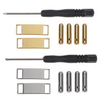 11pcs/set DIY Shoe Acc Shoe Buckle (4xshoelace Head 2xshoelace Sign 1xscrewdriver 4xscrews) Metal Shoelaces Tips Shoe Lace Lock