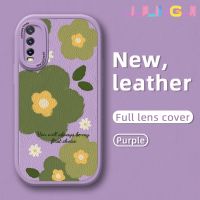 Jlingji เคสสำหรับ Vivo Y20 Y20i Y20s Y12s Y20 2021 Y12a Y20S G Y20T Y20S M Y20S D เคสแฟชั่นลายดอกไม้บางๆดีไซน์ใหม่ซิลิกาเคสโทรศัพท์เจลฝาปิดเลนส์เต็มกล้องกันกระแทกเคสกันกระแทก