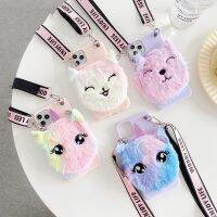 Plush Cat Coin Purses Cases For Huawei P30 P20 Pro P10 P50 P40 Lite E P Smart Z S Pro Plus 2019 2020 2021 3D Wallet Bag Cover Phone Cases