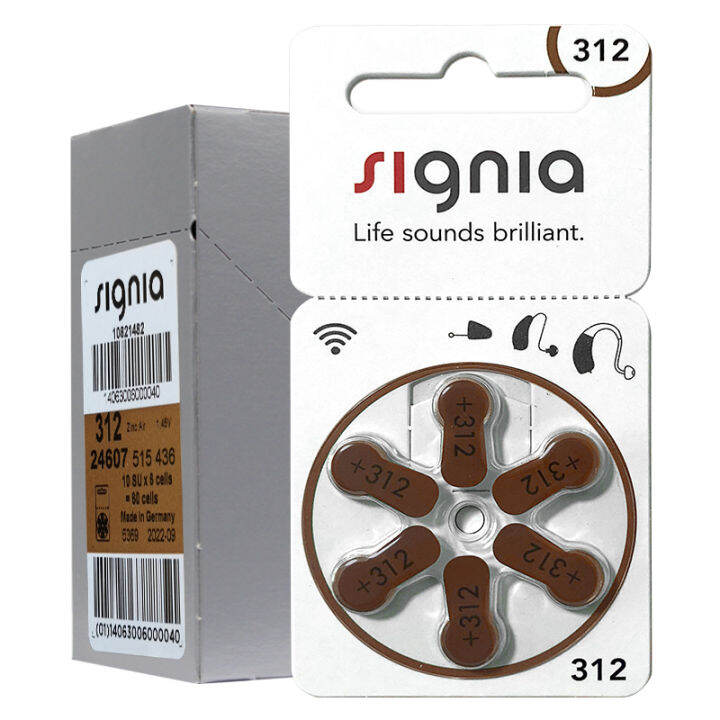 Postage 60 German Siemens hearing aid batteries A312 zincair batteries