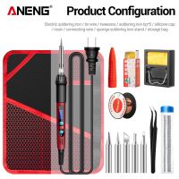 ✙❍ ANENG SL103 Digital Electric Soldering Iron US/EU Plug Adjustable Temperature Display Welding Tool Portable Electrocautery