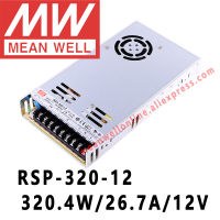 Mean Well ชุด RSP-320 Meanwell 5V 12V 15V 24V 48VDC 320วัตต์เอาต์พุตเดี่ยวพร้อมฟังก์ชั่น PFC แหล่งจ่ายไฟร้านค้าออนไลน์