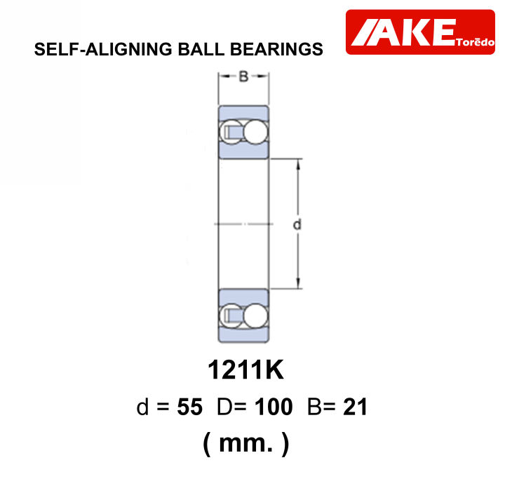 1211k-ตลับลูกปืนเม็ดกลมปรับแนวได้-self-aligning-ball-bearing-1211-k-ขนาดเพลาด้านใน-55-มิล-จัดจำหน่ายโดย-ake-tor-do