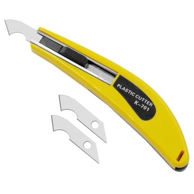 【YF】 Acrylic Perspex Cutter Hook Cutting Tool With 3 Spare Blade Blades Steel Plexiglass Repair Hand Organic Board