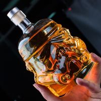 Delicate Storm Trooper Decanter Double-layered Whiskey Glass Cup 750ml Container for Wine Brandy Bourbon