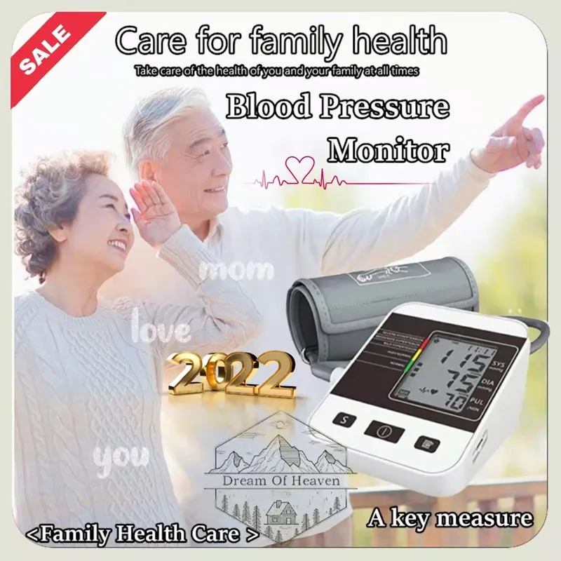 Blood Pressure Monitor - Clinically Accurate & Fast Reading, 60 Reading  Memory Automatic Upper Arm Digital BP Monitor with Large Display & Buttons,  Wide Range Cuff, One Touch Operation for Home Use (