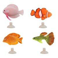 hot【cw】 Artificial Floating Silicone with Cup Lifelike Aquarium Decorations for