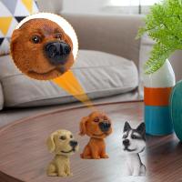 Mini 3D Car Dashboard Toys Car Ornament Nodding Dog Shaking Huskie Decoration Accessory Auto Bobblehead Puppy Gift Head Interior M3Z0