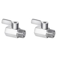 Shower Head Shut Off Valve, 304 Stainless Steel Mini Ball Valve NPT Thread(1/2Inch Male x 1/2Inch Female)