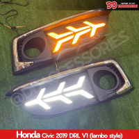 เดไลท์ Daylight DRL civic 2019 2020 2021 FC 4 ประตู ลาย LAMBO ไฟ 3 step