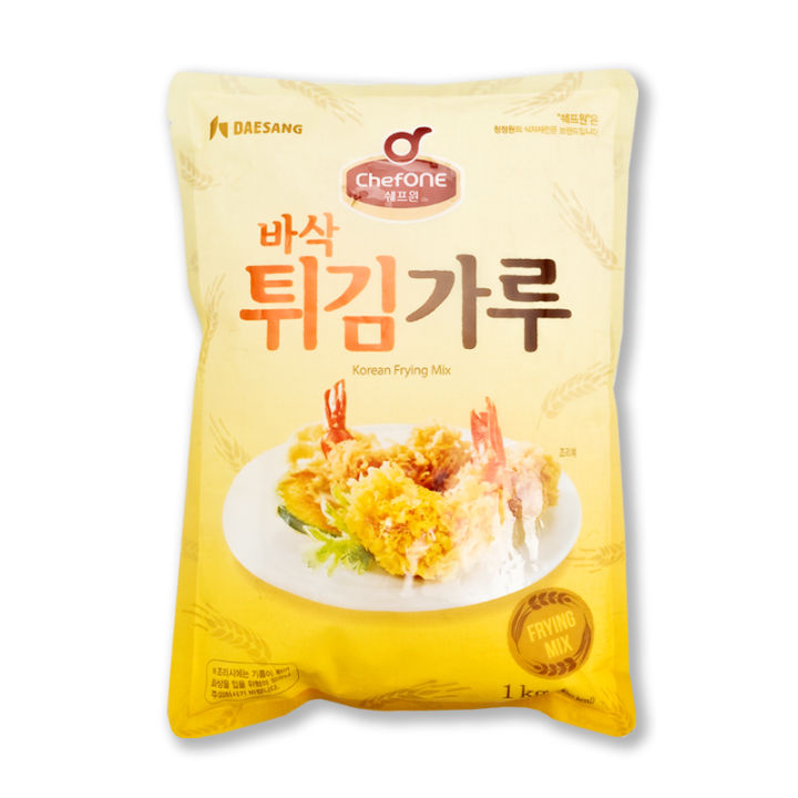 สินค้ามาใหม่-แดซัง-เชฟวัน-แป้งชุบทอดเกาหลี-1-กิโลกรัม-chef-one-korean-frying-mix-1-kg-ล็อตใหม่มาล่าสุด-สินค้าสด-มีเก็บเงินปลายทาง