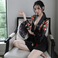 1009 Muxue Cape Kimono Printed Qipao Pure Desire Large Role Play Fun Lingerie No Disengaging Uniform 4KI1