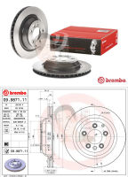 09 9871 11 จานเบรค ล้อ R (ยี่ห้อ BREMBO) รุ่น HC UV PORSCHE Cayenne 9PA 92A ปี2002-&amp;gt;