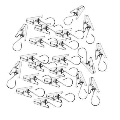 100pcs Stainless Steel Curtain Clips with Hook for Curtain Photos Shower Drapery Clip Home Decoration Outdoor Party Wire Holder