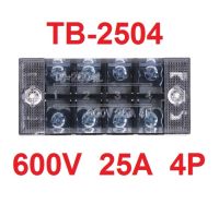 TB-2504 เทอร์มินอล บล็อก 600V 25A TB Series 4 Positions Ways Dual Row Barrier Screw Terminal Block Wire Connector