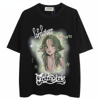 【New】ฤดูร้อนผู้ชายผู้ชายแขนสั้น Tshirts Anime การ์ตูน Elf กราฟิกเสื้อยืด Hip Hop Streetwear Harajuku Casual ฝ้าย Tops Tees