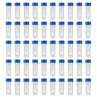 400Pcs 5Ml Plastic Graduated Vial Storage Container Test Tubes with Screw Caps