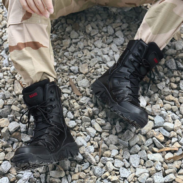 รองเท้าเดินป่ามืออาชีพ-combat-boots-military-ยุทธวิธี-combat-boots-รองเท้าทหารสำหรับชาย-รองเท้าทหาร-men-boots-combat-boots-men-กันน้ำกลางแจ้งเดินป่ารถจักรยานยนต์รองเท้าหนังแท้สีดำกลางแจ้งทหารรองเท้าผู